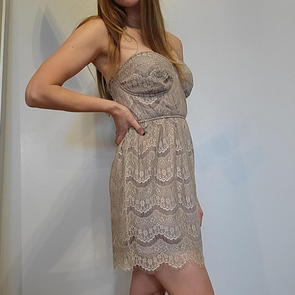 Gorgeous flapper-style strapless cocktail dress